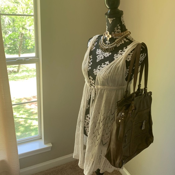 Crochet Gauzy tie front top - Boho goddess - Picture 3 of 6